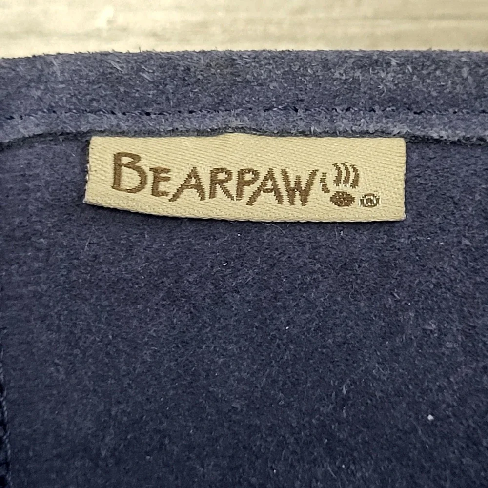 Bearpaw Tall Navy Blue Suede Sheepskin Fur Lined Winter Boots Womens‎ size 7
